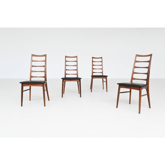 Mid-Century Modern Model Lis Dining Chairs in Rosewood by Niels Koefoed for Koefoeds Møbelfabrik, 1960s, Set of 4 For Sale - Image 3 of 18
