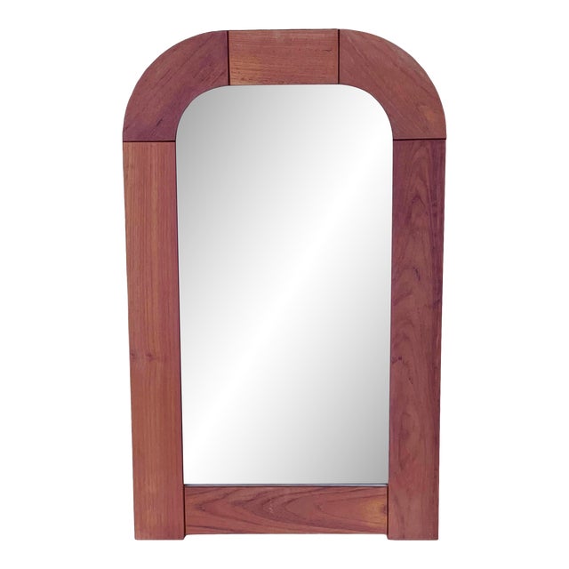 1960s Circa Nissen Möbelfabrik Danish Teak Wall Mirror For Sale
