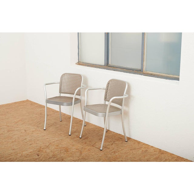Silver Chair with Frame in Matte Aluminum by Vico Magistretti for De Padova, 1989 For Sale - Image 11 of 13
