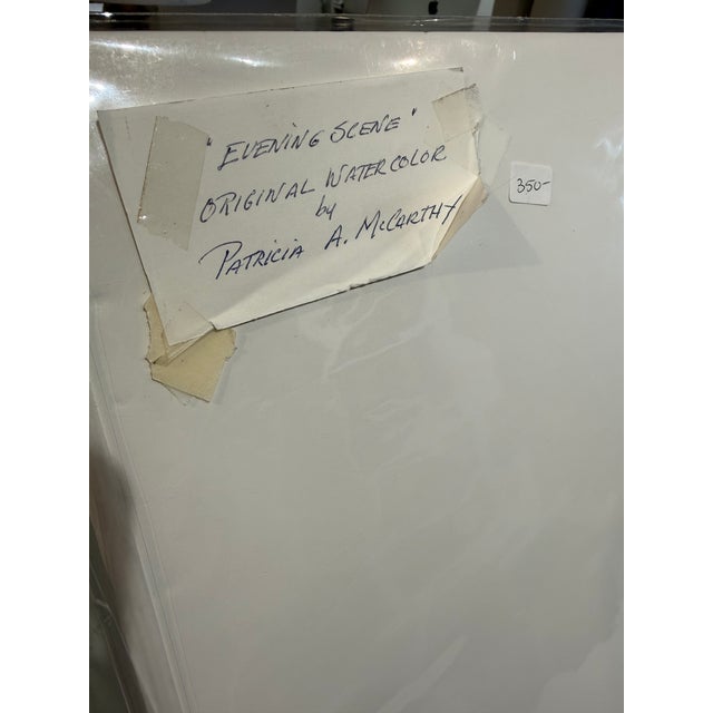 2000 - 2009 "Evening Scene" Watercolor by Patricia McCarthy For Sale - Image 5 of 6