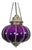 Vintage Indian Purple Glass Pumpkin Pendant Light For Sale