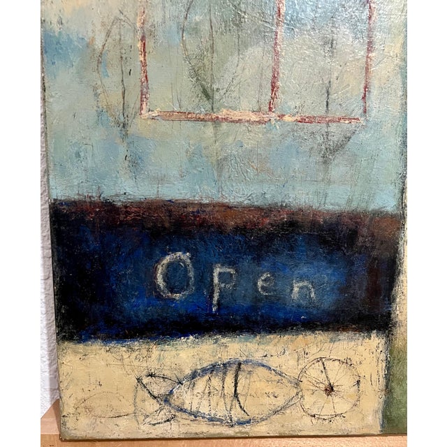 Beige Marti Somers, California Contemporary Art Marti Somers Figurative Abstract Surrealism Painting For Sale - Image 8 of 10