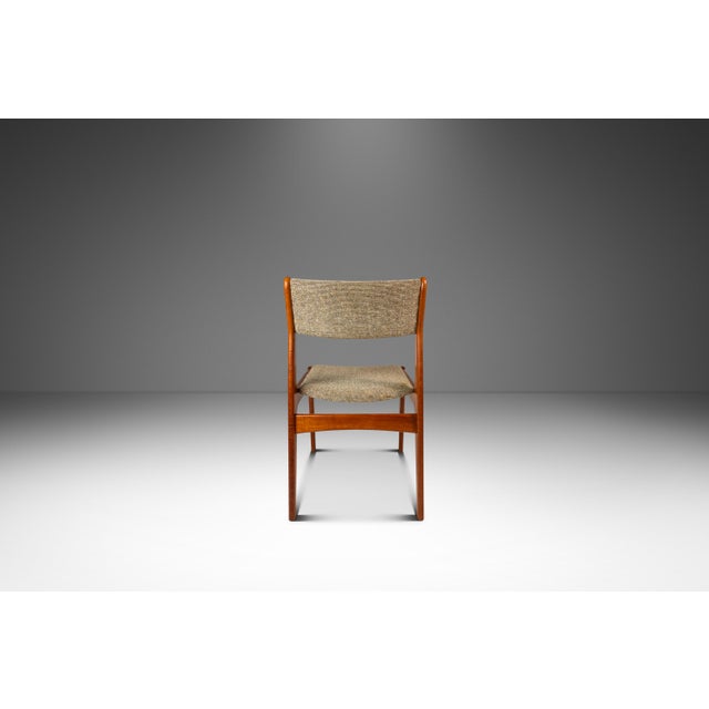 Mid-Century Modern Danish Mid-Century Modern Dining / Desk Chair in Solid Teak & Original Oatmeal Fabric by Scandinavia Woodworks Co., C. 1970's For Sale - Image 3 of 18