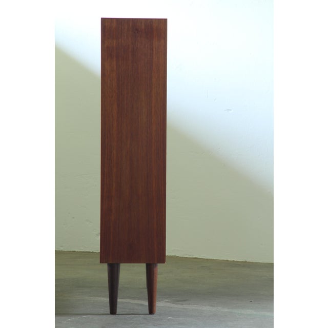 Mid-Century Modern Danish Teak Bookcase with Sliding Doors, 1960s For Sale - Image 6 of 18