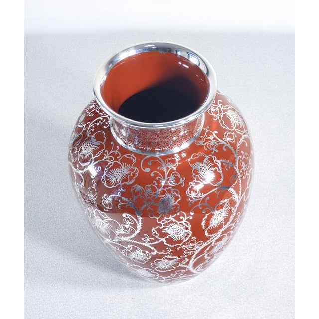 Metal Ceramic and Silver Vase by Gio Ponti for Richard Ginori For Sale - Image 7 of 18
