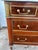 Brass French 19th Century Louis XVI Mahogany Carrara Marble Top Chest of Drawers For Sale - Image 8 of 12