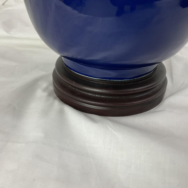 Ceramic The Bradburn Gallery Cobalt Ceramic Lamp Pair For Sale - Image 7 of 17
