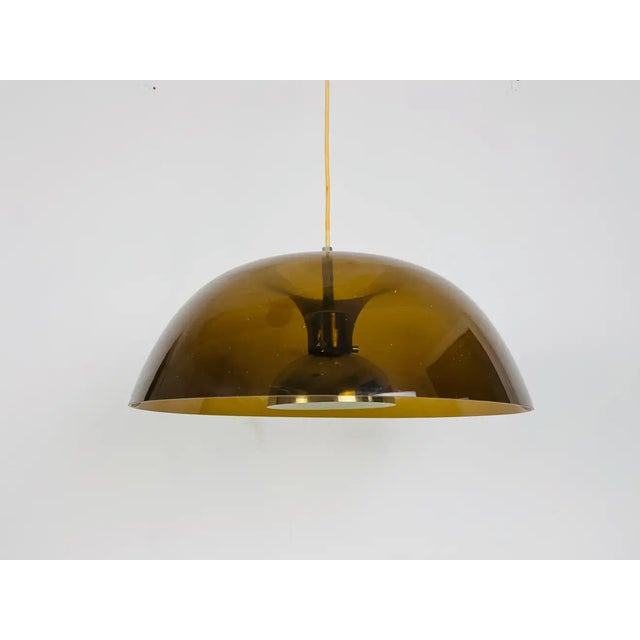 Gold Acrylic Glass Pendant Lamp by Temde, 1970s For Sale - Image 8 of 13