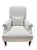 Pearl White Bouclé Chaise Lounge Chair With Matching Ottoman and Kidney Pillow For Sale - Image 4 of 10