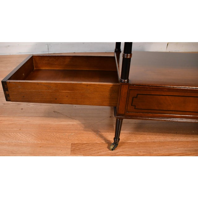 1930s Beacon Hill English Regency Mahogany Side Table / End Table For Sale - Image 11 of 15