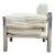 1970s Vintage Modern Chrome & Cream Corduroy Lounge Chair by James David Inc For Sale