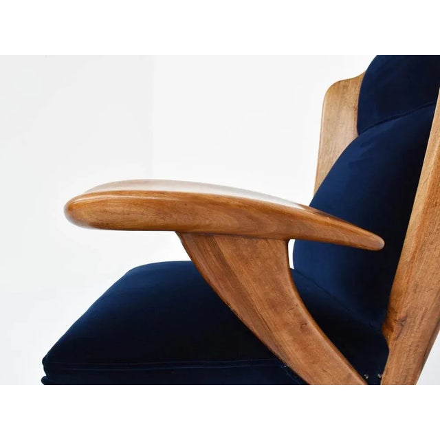 Brown Triennale Armchair by Guglielmo Pecorini, Italy, 1948 For Sale - Image 8 of 13