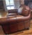 Traditional Natuzzi Maturità Italian Cognac Top Grain Leather Loveseat – Made in Italy For Sale - Image 3 of 11