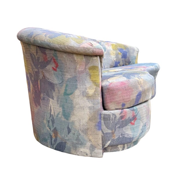1990 Postmodern Kagan Style Biomorphic Kidney Bean Shaped Curved Platform Carson’s Loveseat Sofa For Sale - Image 10 of 12