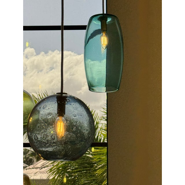 Metal Tracy Glover Studio Beach Glass Chandelier For Sale - Image 7 of 7