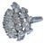 14k White Gold Diamond Cluster Cocktail Ring - Size 5.25 For Sale