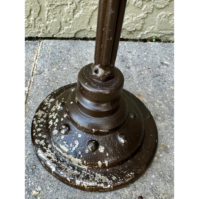 Vintage Late 20th Century Tall Metal Candle Holders- Set of 2 For Sale - Image 10 of 12
