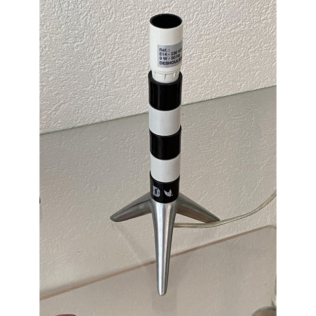 Porcelain Rocket Shape Lamp Base by Deshoulières, 2010s For Sale - Image 13 of 14