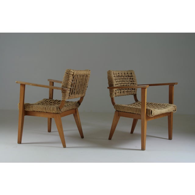 Set of Bridge Armchairs attributed to Audoux Et Minet, France, 1950s For Sale - Image 16 of 17