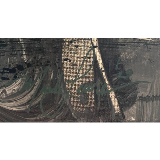 Contemporary 2025 "036-25" Abstract Expressionist Orbital Monochrome Painting by Mark Lewis For Sale - Image 3 of 6