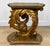 1970s Vintage Italian Rococo Gold Giltwood Acanthus Pedestal Side Table For Sale - Image 5 of 13