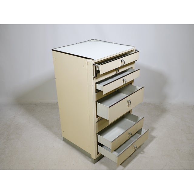 1960s Metal Rolling Dental Cabinet with Drawers from Baisch, 1950s For Sale - Image 5 of 10