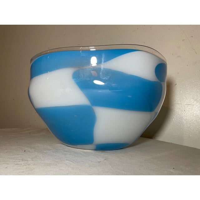 1980s Huge Blown Harry Stuart RPM Studio Centerpiece Bowl Art Glass Sculpture Vase For Sale - Image 5 of 12