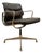 EA 207 Soft Pad Chair by Vitra in Dark Brown Leather, 1990s For Sale