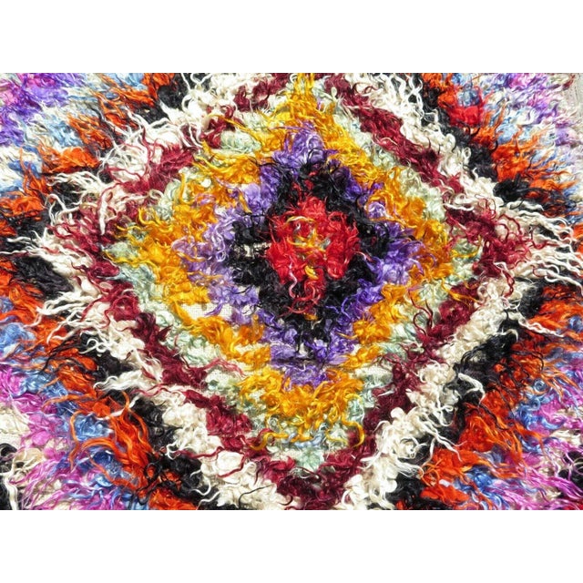 Multi Color- Moroccan Rug - 42" X 57" For Sale - Image 4 of 12