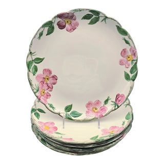 Set of 5 Franciscan Desert Rose 11.5" Chop Plates / Round Platters For Sale