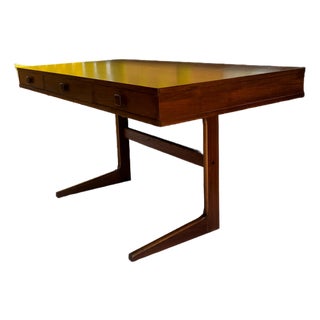 1960s Danish George Petersens Cantilever Teak Desk For Sale