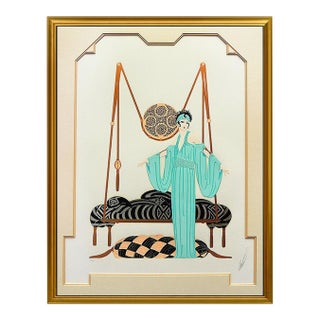 1980s Pillow Swing, Erté For Sale