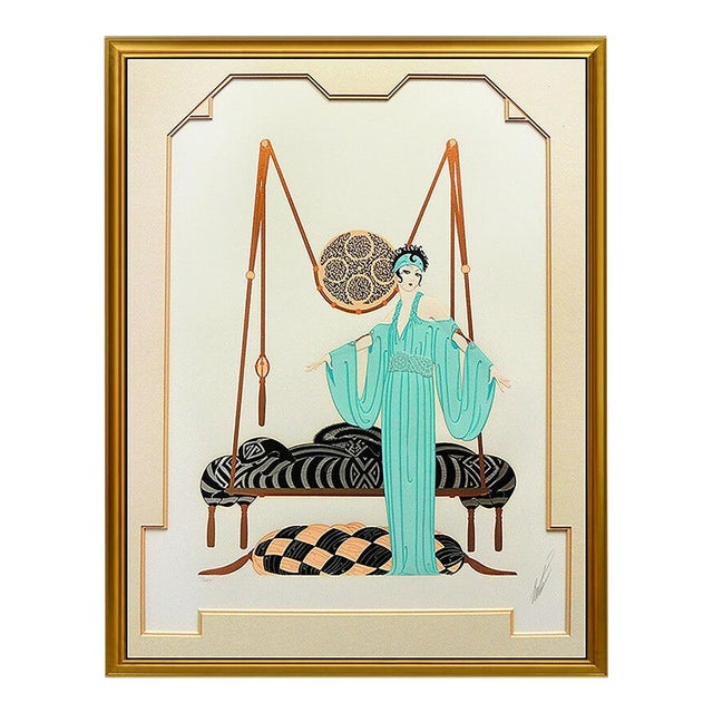 1980s Pillow Swing, Erté For Sale