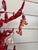 Wunderkammer-Style High-Quality Faux Red Coral Decorative Sculpture With Antique Pendants Handpainted Vase & Marble Base For Sale - Image 15 of 17