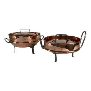 French Copper Large Tourtiere, 18th Century