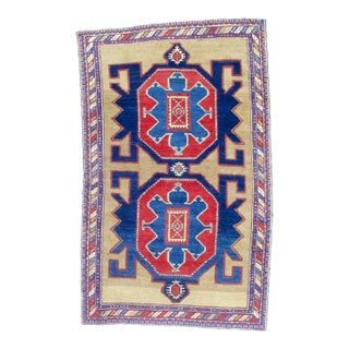 Fine Antique Kuba Rug 3’11" X 6’4" For Sale