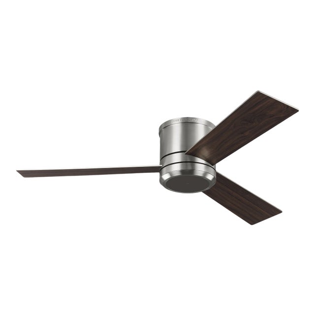 Visual Comfort Fan 56" Clarity Max in Brushed Steel For Sale