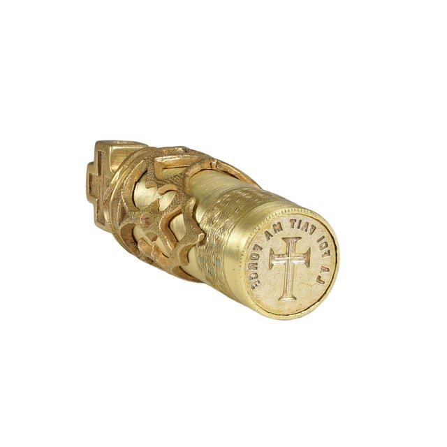 Antique French Wax Seal Etui Set Palais Royal Sceau Cachet Case Multiple Stamps Matrices For Sale - Image 4 of 11