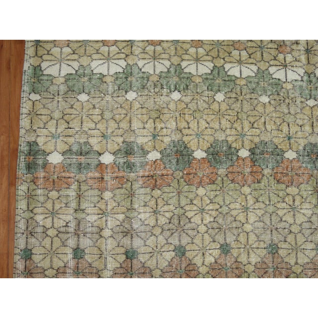 1960s 1960s Worn Turkish Deco Rug - 3'6" x 10'4" For Sale - Image 5 of 18