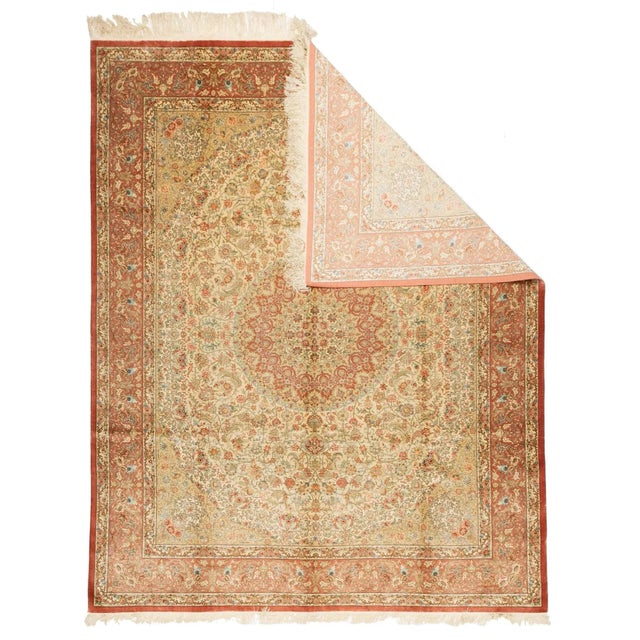 Extremely Fine Persian Silk Qum Rug 8'0'' x 10'0''.