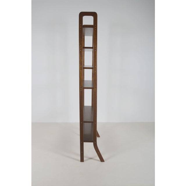Danish Freestanding Wall Rack with Brass Accents, 1960s For Sale - Image 6 of 9
