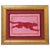 Tiger Folk Art Minimalism Pop Art Raspberry Pink Burgundy Orange Original Oil Painting by Cleo Plowden For Sale
