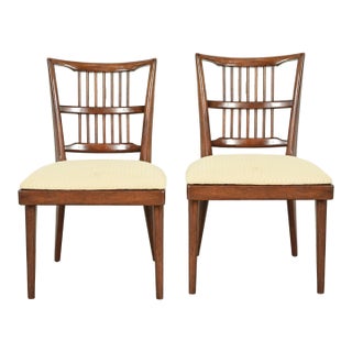 Paul McCobb Style Mid-Century Modern Spindle Back Side Chairs or Dining Chairs, Pair For Sale