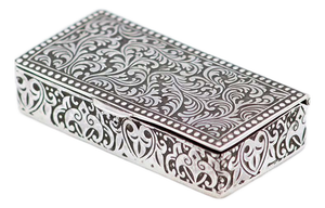 Rectangular Silver Pill Box