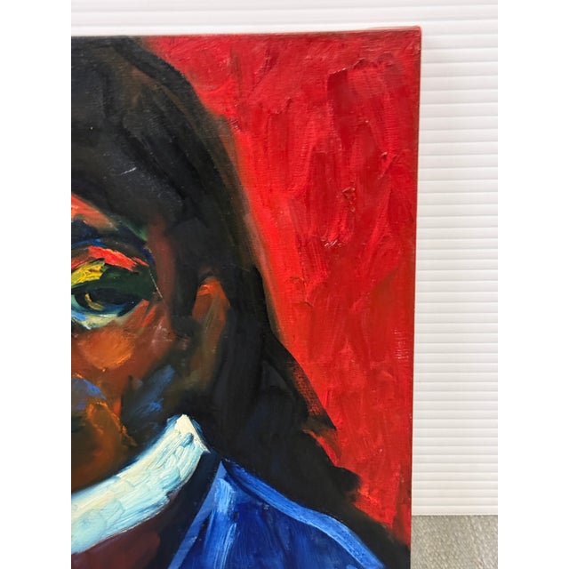 Circa 1993 Sarena Rosenfeld "One False Move" Original Painting, Signed For Sale In San Francisco - Image 6 of 12