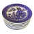 Mid 20th Century Blue Willow 3 Sectioned Grill Plates Set of 6 For Sale
