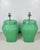 Vintage pair of newly lacquered large plaster lamps. Plaster lamps in the shape of woven lidded baskets, reminiscent of...