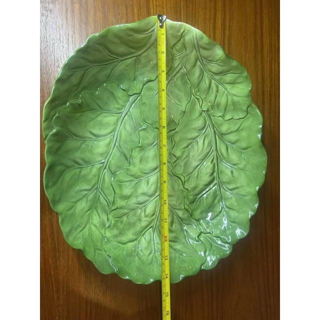 Vintage Otagiri Farmhouse Cottagecore Large Oval Cabbage Serving Platter 15” For Sale In Phoenix - Image 6 of 6