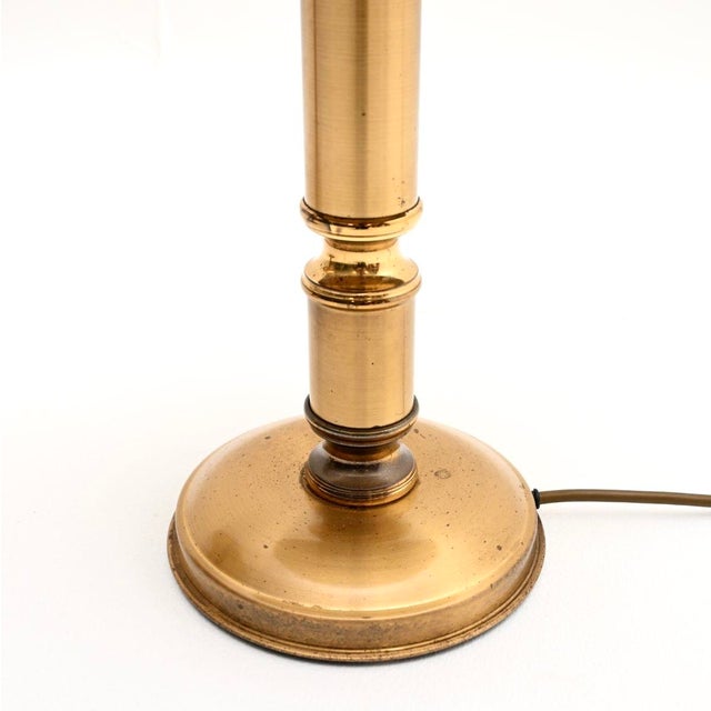 Vintage Brass Mushroom Table Lamps, 1960, Set of 2 For Sale - Image 10 of 11