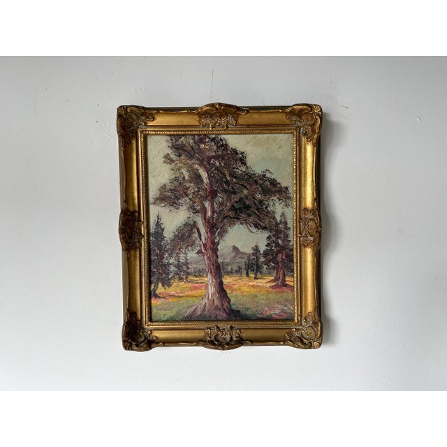 60's Vintage Plein Air Impressionist Trees Landscape Painting, Framed For Sale - Image 11 of 11